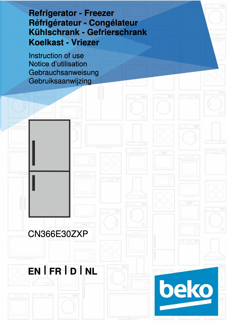 Page 1 de la notice Manuel utilisateur Beko CN366E30ZXP