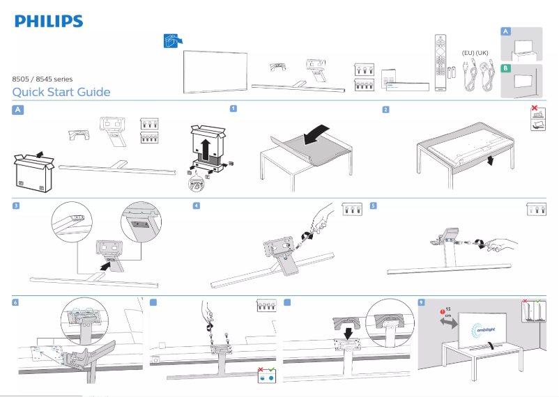 First page image of the manual for 65PUS8545