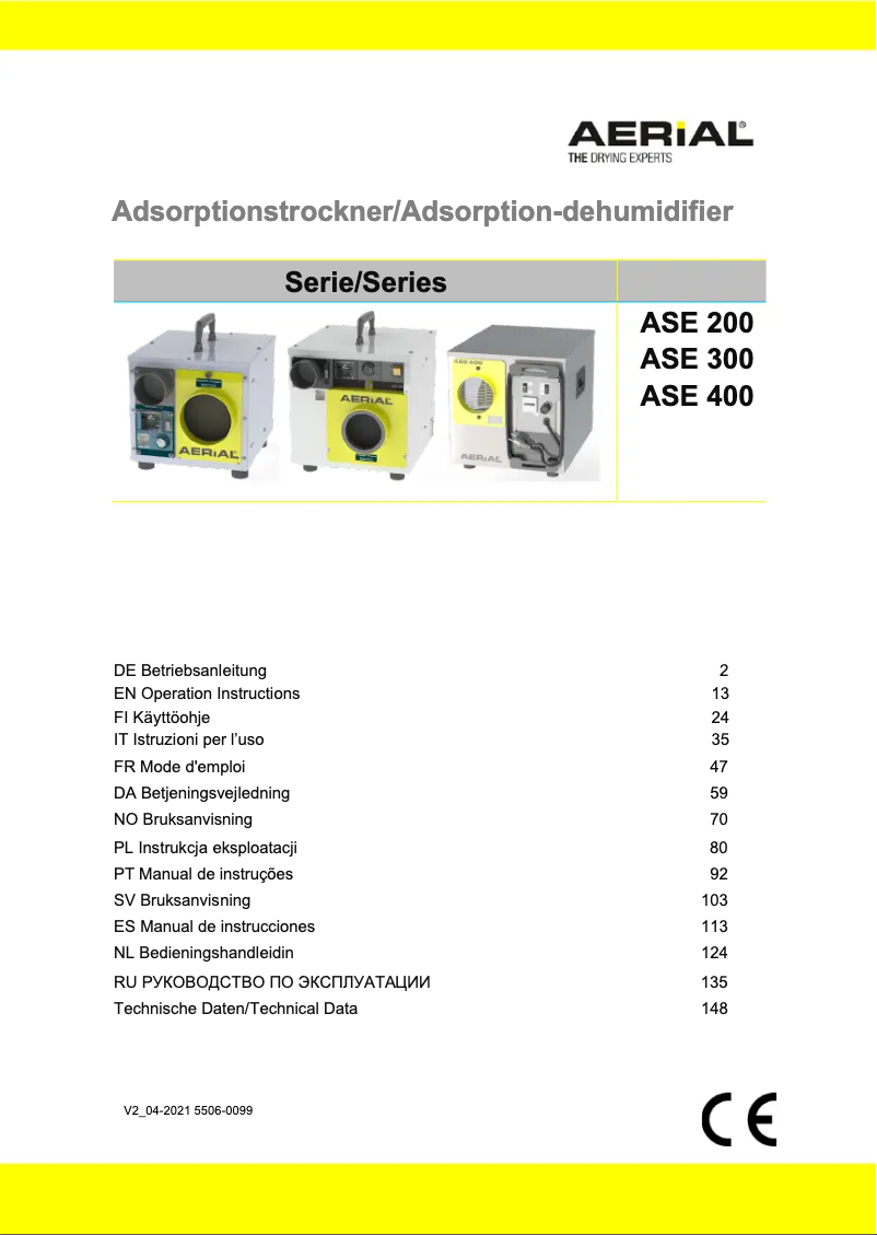 Page n°1 - Manuel utilisateur Aerial ASE 400