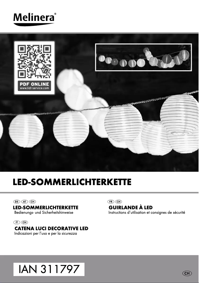 Page 1 de la notice Manuel utilisateur Melinera HG02037