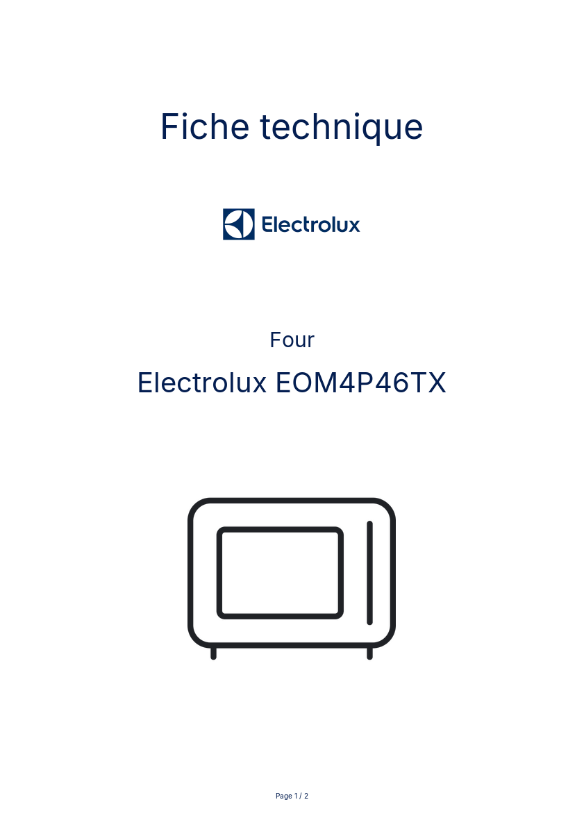 Image de la première page du manuel de l'appareil EOM4P46TX