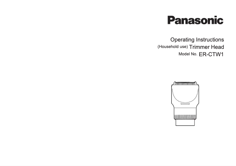 Page n°1 - Manuel utilisateur Panasonic ER-CTW1
