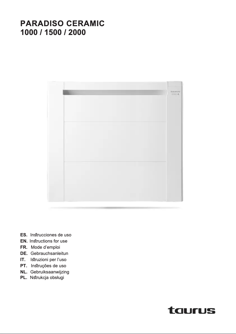 Image de la première page du manuel de l'appareil Alpatec Paradiso Ceramic 1500W