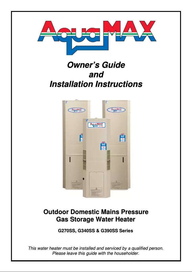 Image de la première page du manuel de l'appareil G340SS