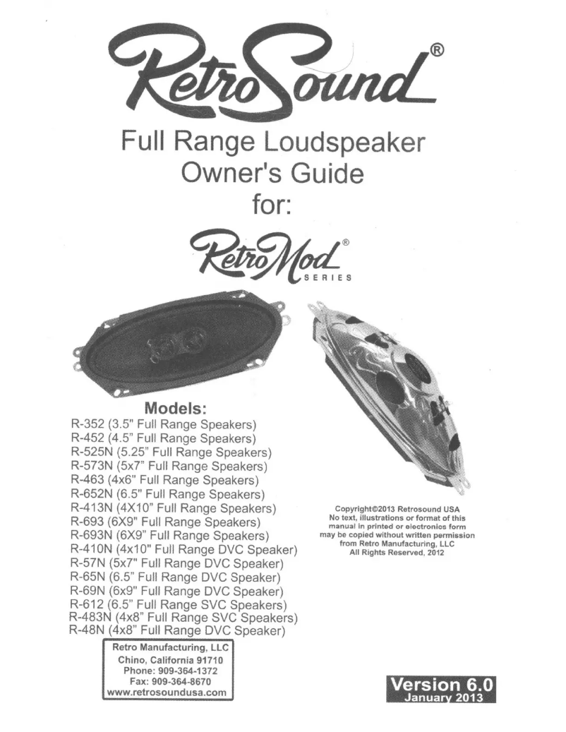 Page n°1 - Manuel utilisateur RetroSound R-410N