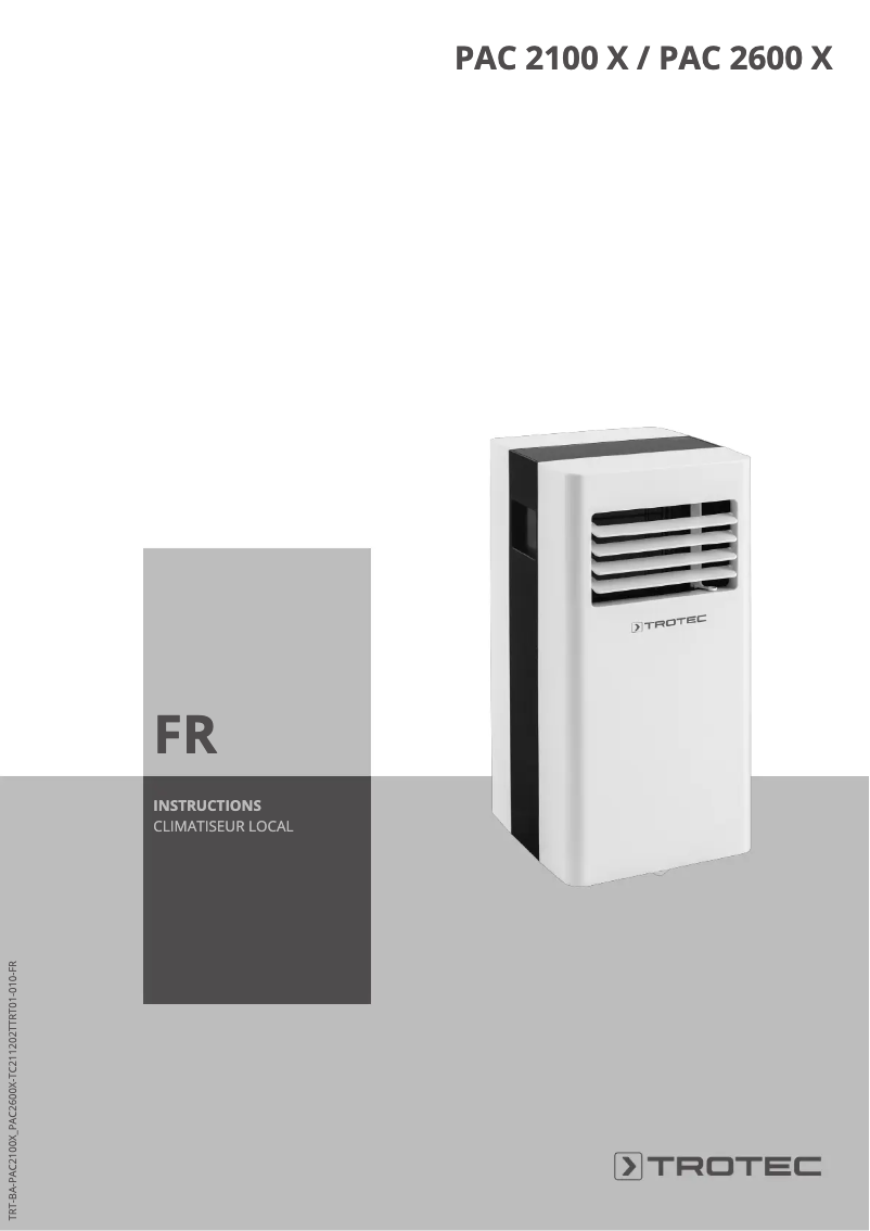 Image de la première page du manuel de l'appareil PAC 2600 X