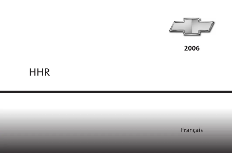 Page 1 de la notice Manuel utilisateur Chevrolet HHR (2006)