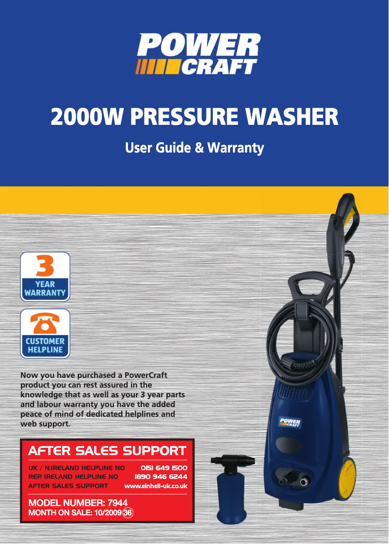 Image de la première page du manuel de l'appareil PCPW-135