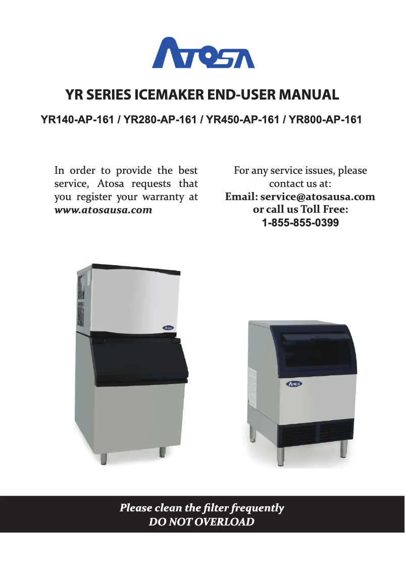 Página 1 del manual Manual de usuario Atosa YR800-AP-261