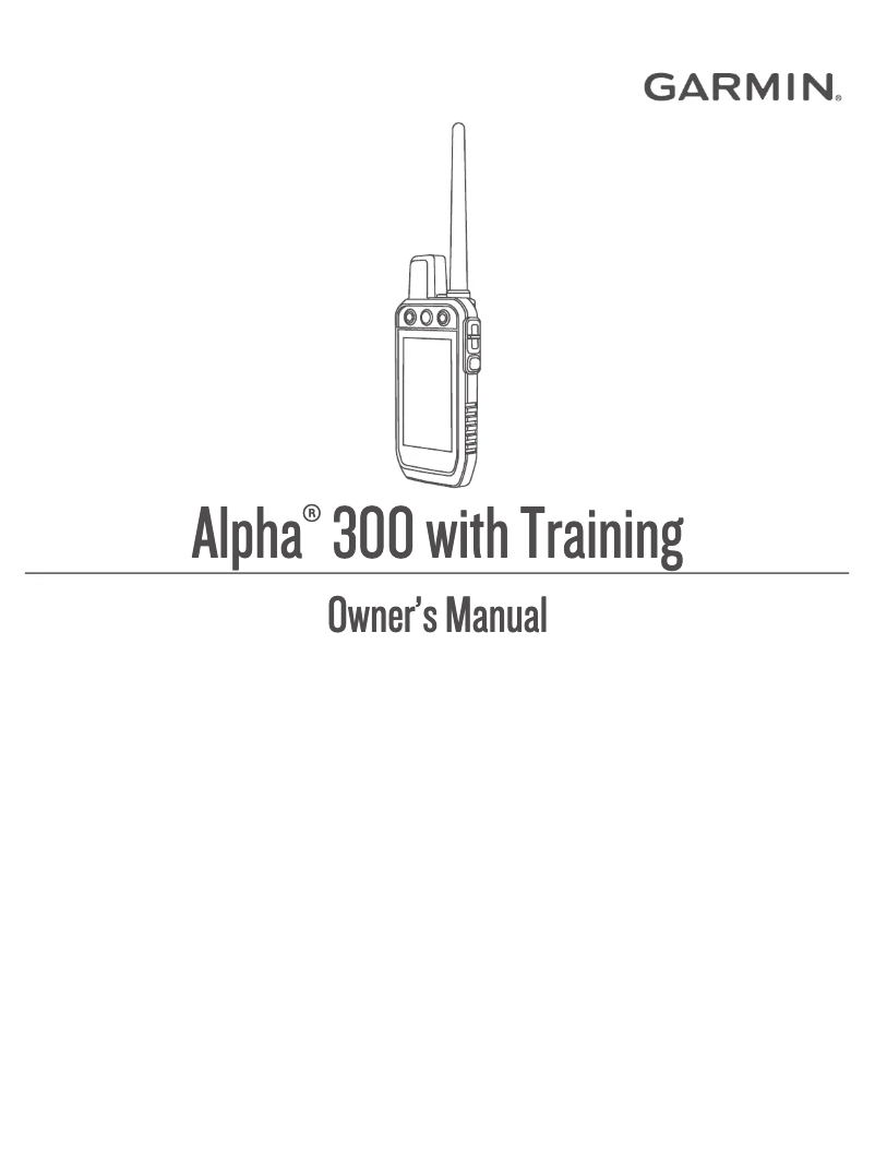 Image de la première page du manuel de l'appareil Alpha 300