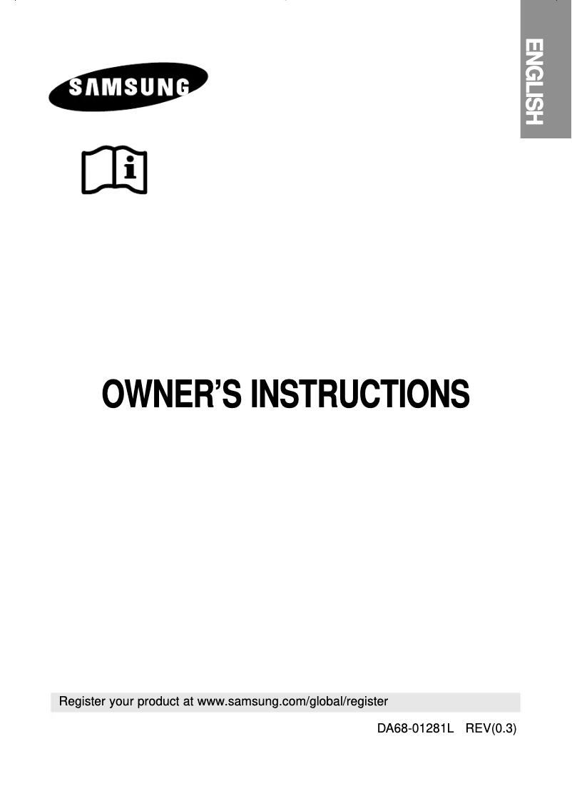 Page 1 de la notice Manuel utilisateur Samsung RL39SBSM