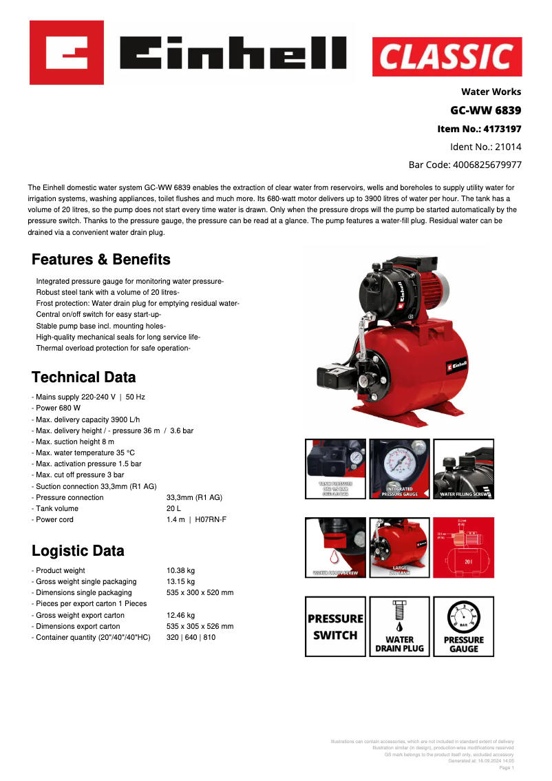 Image de la première page du manuel de l'appareil GC-WW 6839