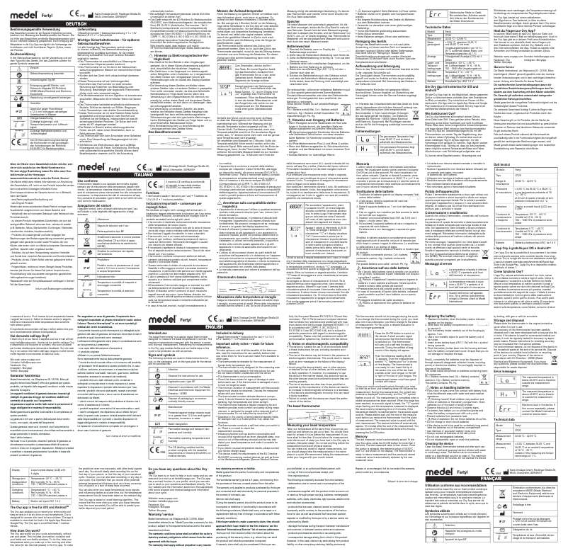 Image de la première page du manuel de l'appareil Fertyl