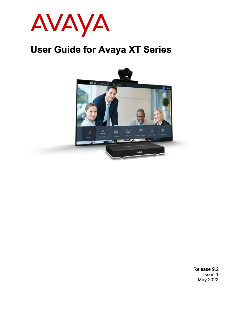 Page n°1 - Manuel utilisateur Avaya TC220