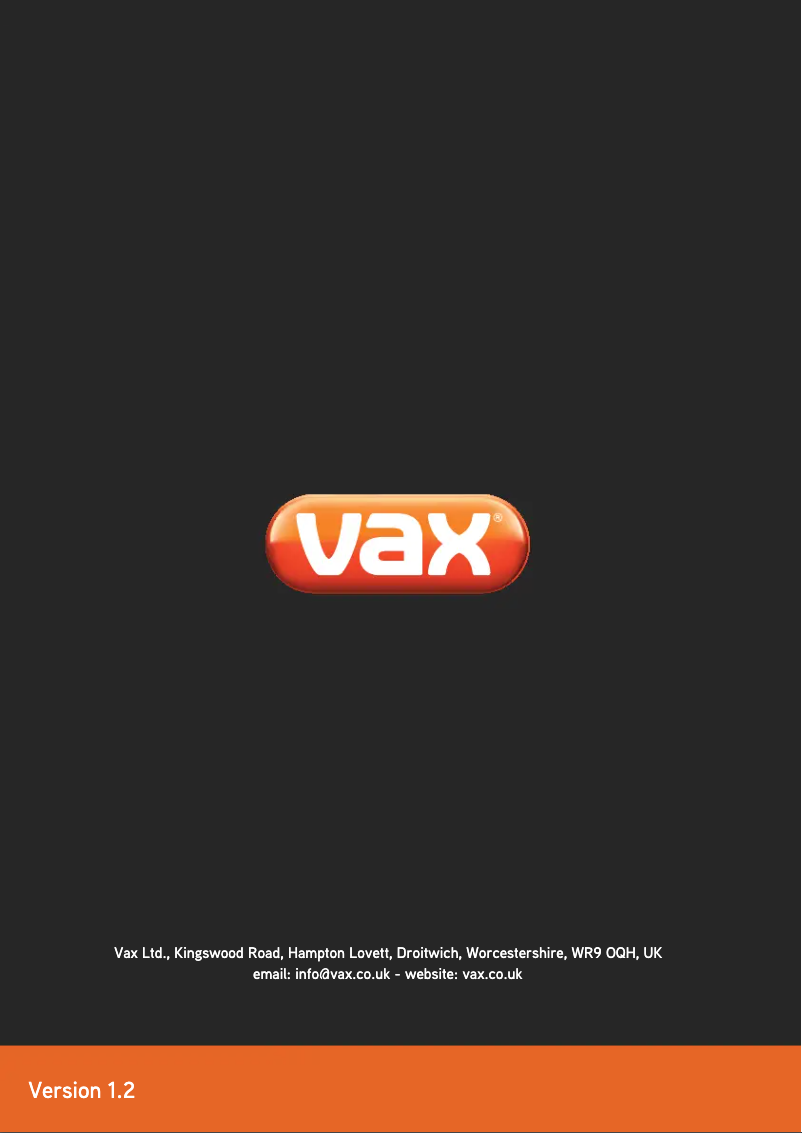 Page n°1 - Manuel utilisateur Vax Grime S4