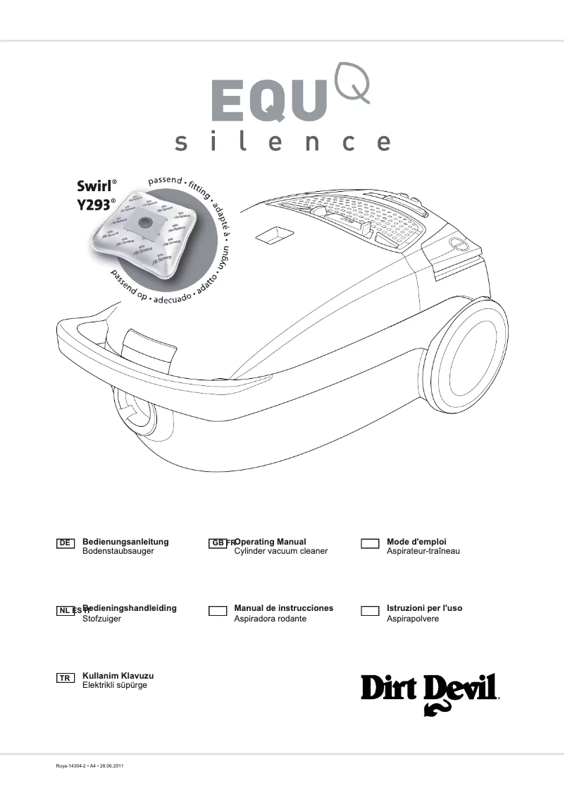 Page n°1 - Manuel utilisateur Dirt Devil EQU Silence M7120