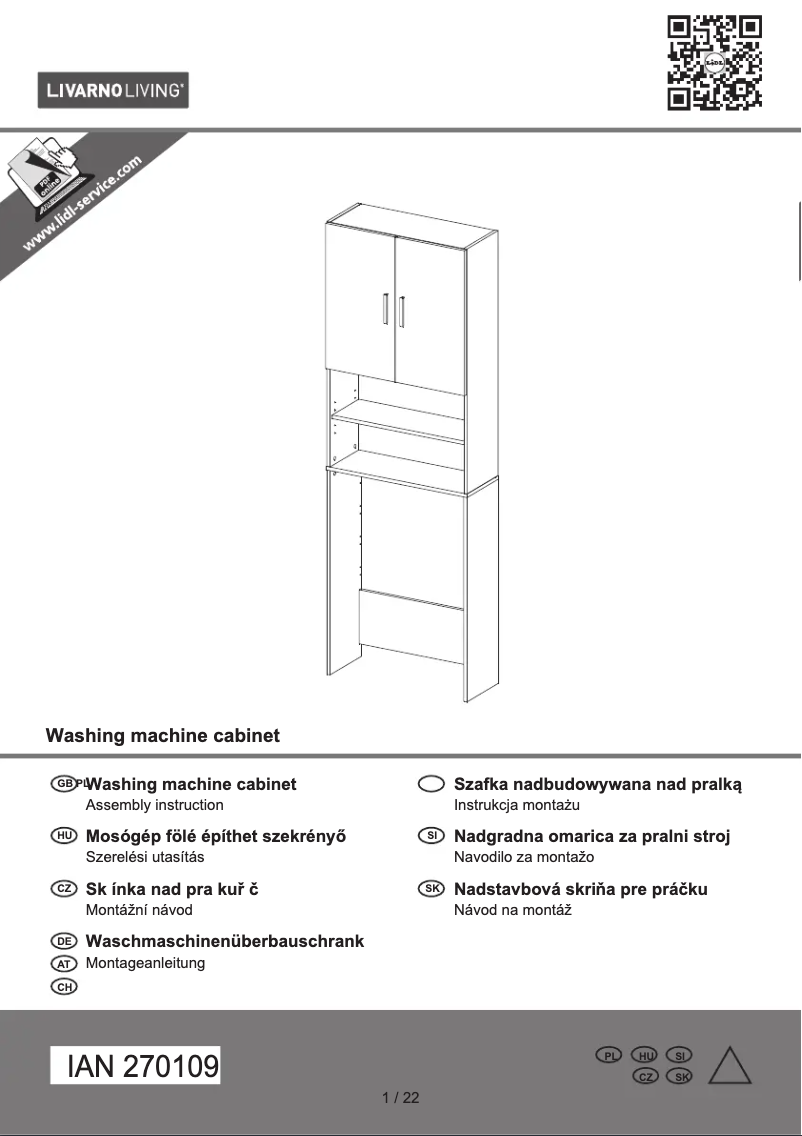 Page 1 de la notice Manuel utilisateur Livarno Lux IAN 270109