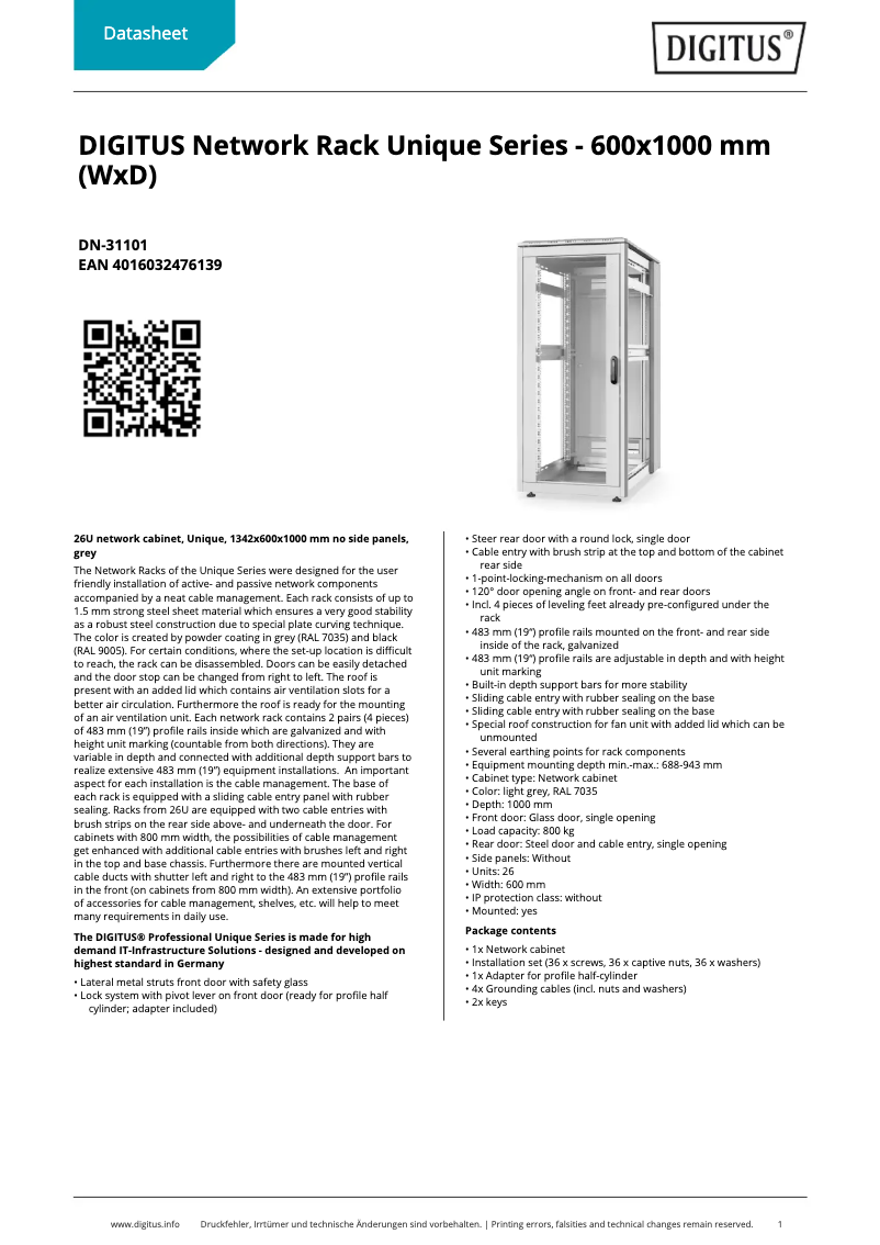 Imagen de la primera página del manual del dispositivo DN-31101