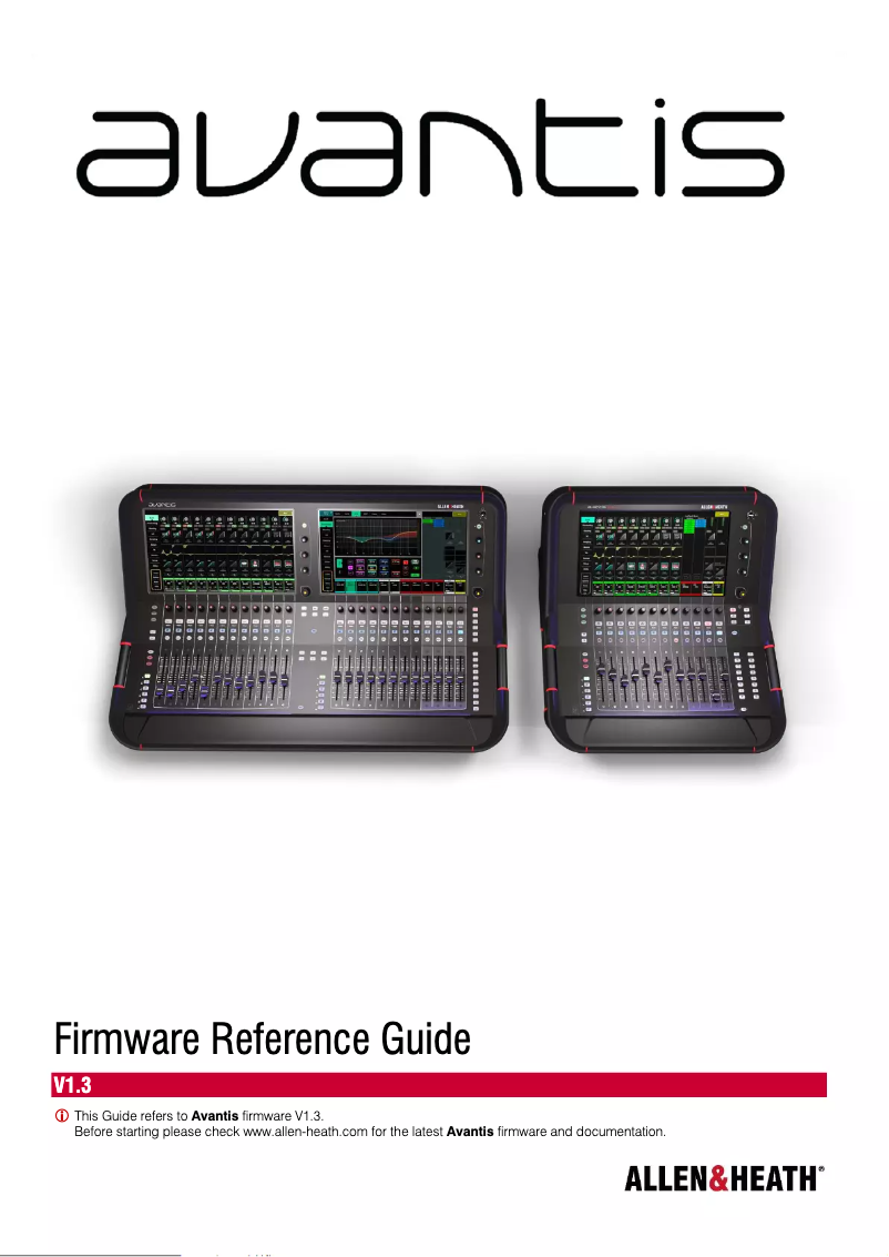 Página 1 del manual Manual de usuario Allen & Heath Avantis
