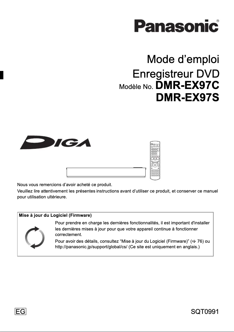 Página 1 del manual Manual de usuario Panasonic DMR-EX97