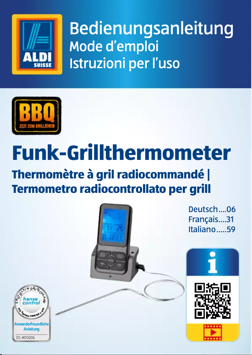 Page n°1 - Manuel utilisateur BBQ Premium GT-TMBBQ-02e