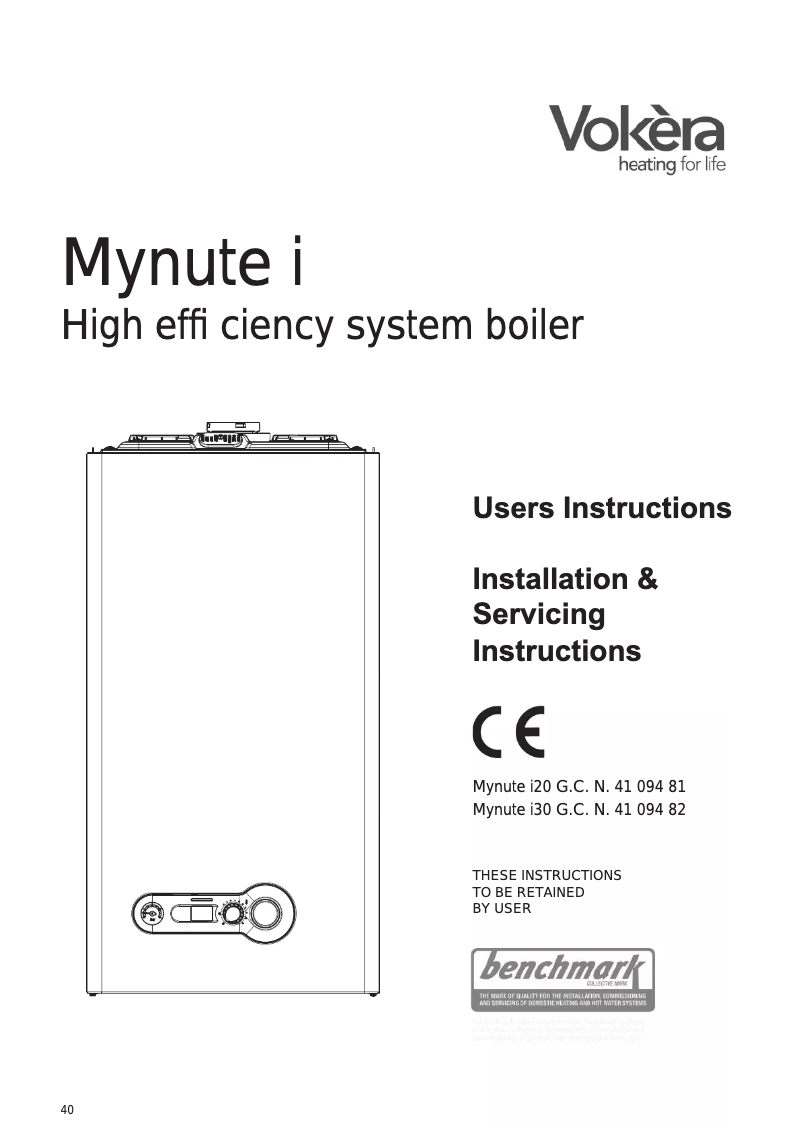 Página 1 del manual Manual de usuario Vokèra Mynute i20