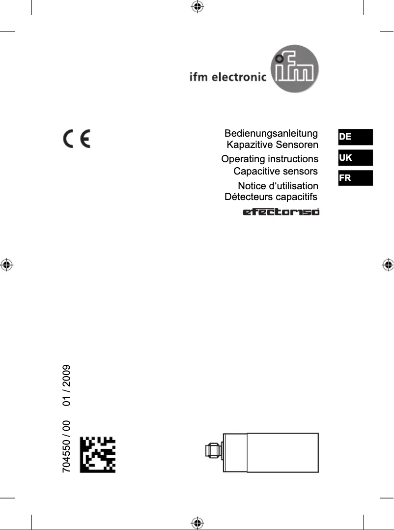 Page 1 de la notice Manuel utilisateur IFM KB0040