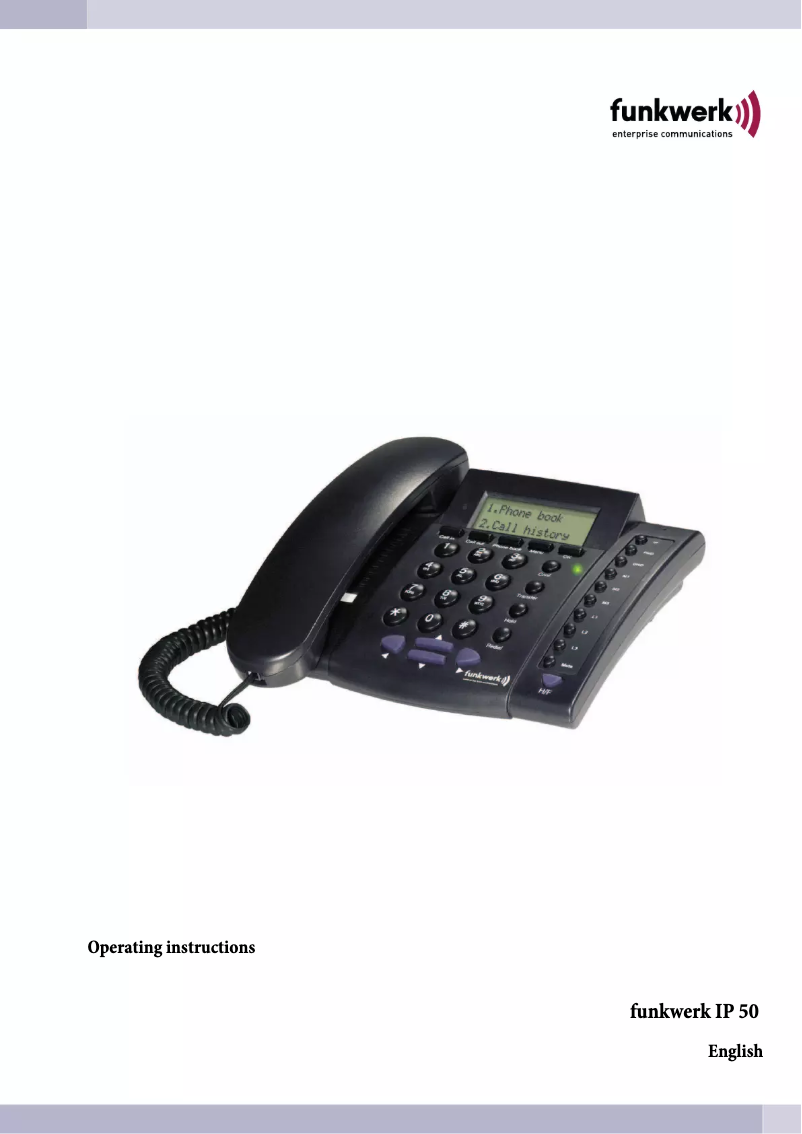 Page 1 de la notice Manuel utilisateur Funkwerk IP50