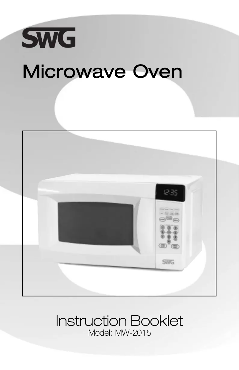 Image de la première page du manuel de l'appareil MW-2015