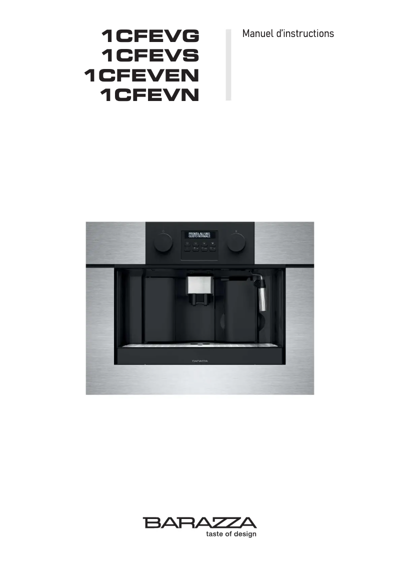Image de la première page du manuel de l'appareil 1CFEVS