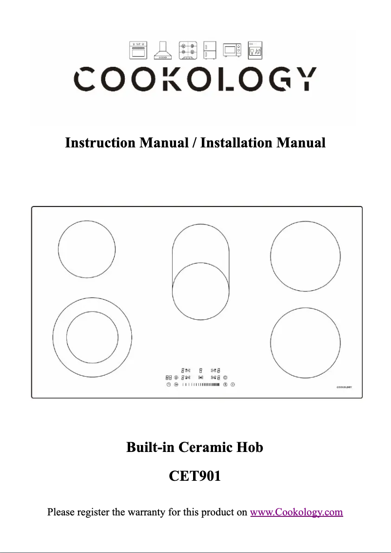 Page n°1 - Manuel utilisateur Cookology CET901