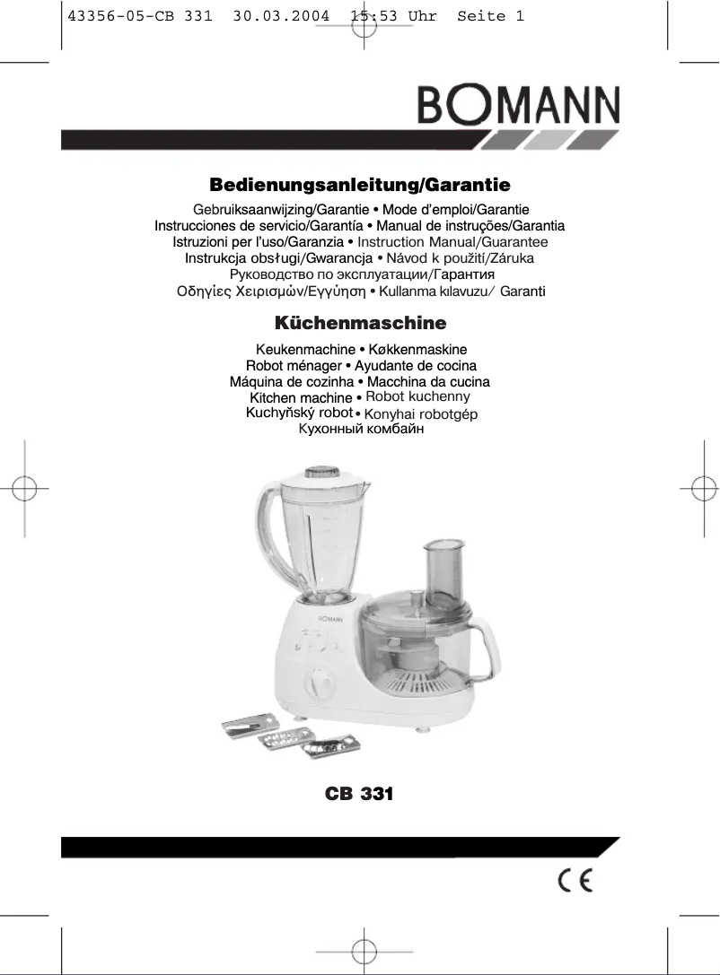 Page n°1 - Manuel utilisateur Bomann CB 331