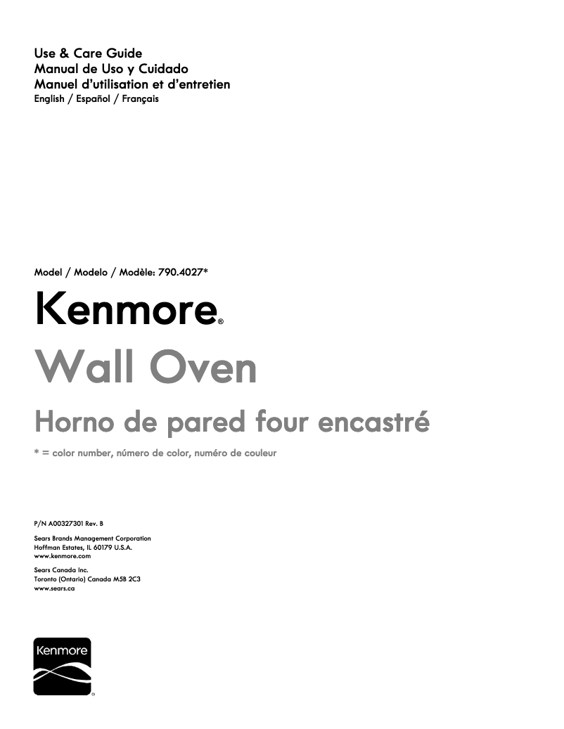 Página 1 del manual Manual de usuario Kenmore 790.40279