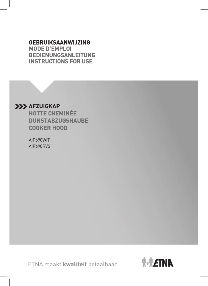 Image de la première page du manuel de l'appareil AIP690WIT