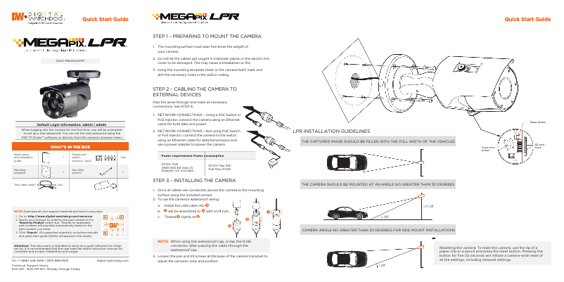 Image de la première page du manuel de l'appareil MegaPix DWC-MB45IALPRT