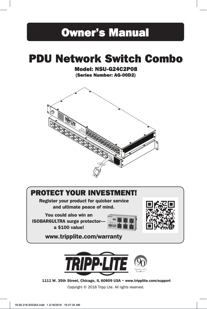 Página 1 del manual Manual de usuario Tripp Lite NSU-G24C2P08