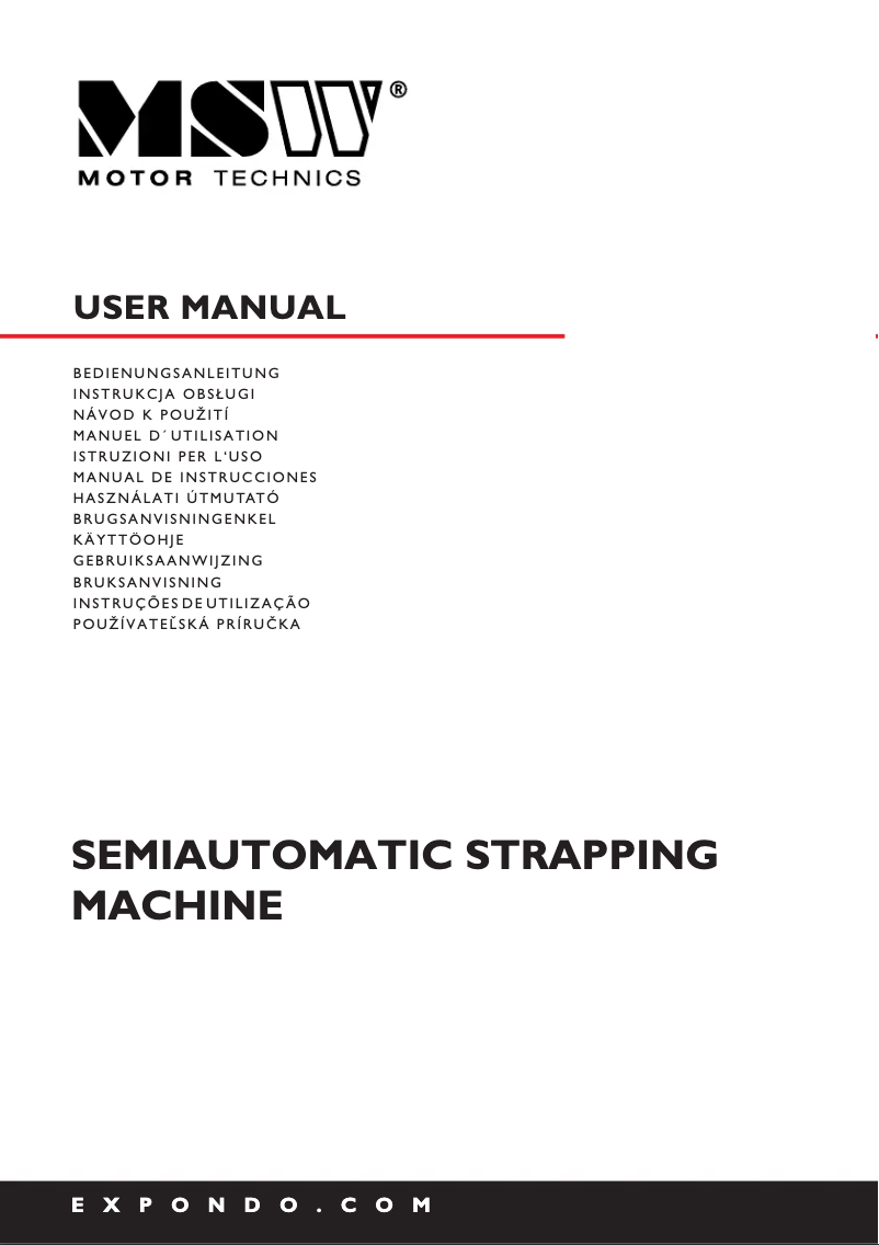 Page n°1 - Manuel utilisateur MSW MSW-PASO SSM30