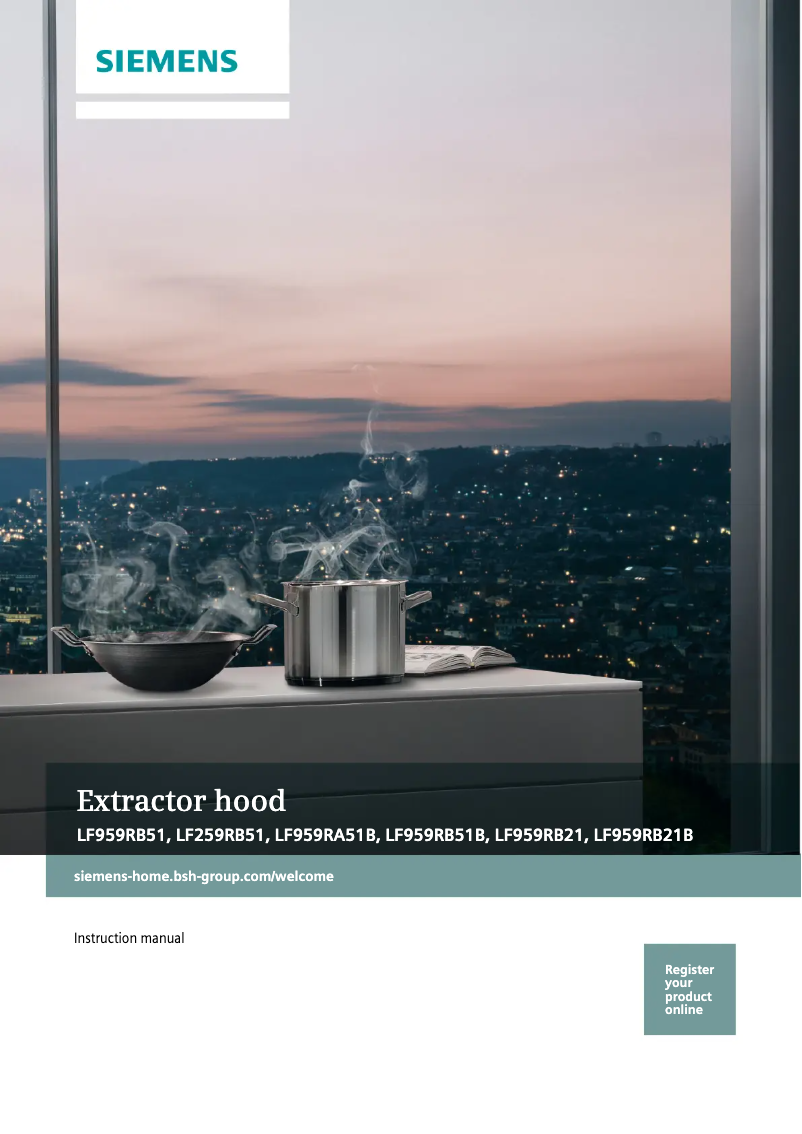 Page 1 de la notice Manuel utilisateur Siemens LF959RB21B