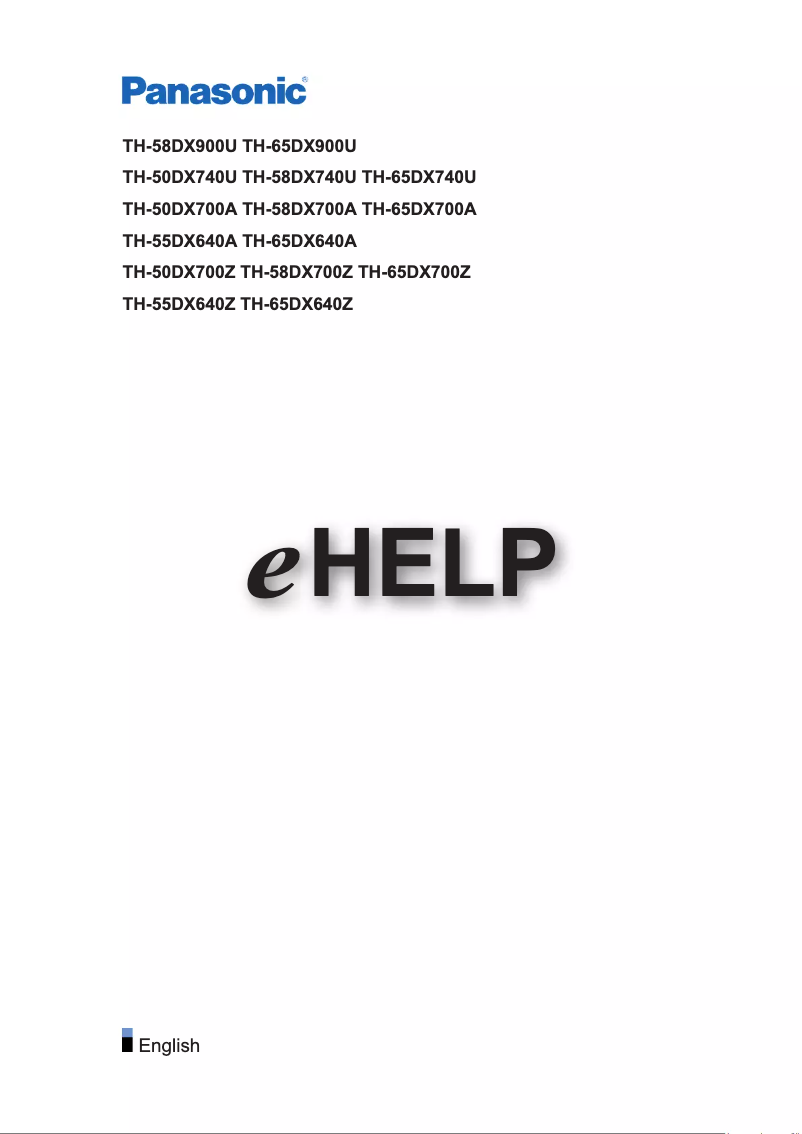 Page 1 de la notice Manuel utilisateur Panasonic TH-58DX700A