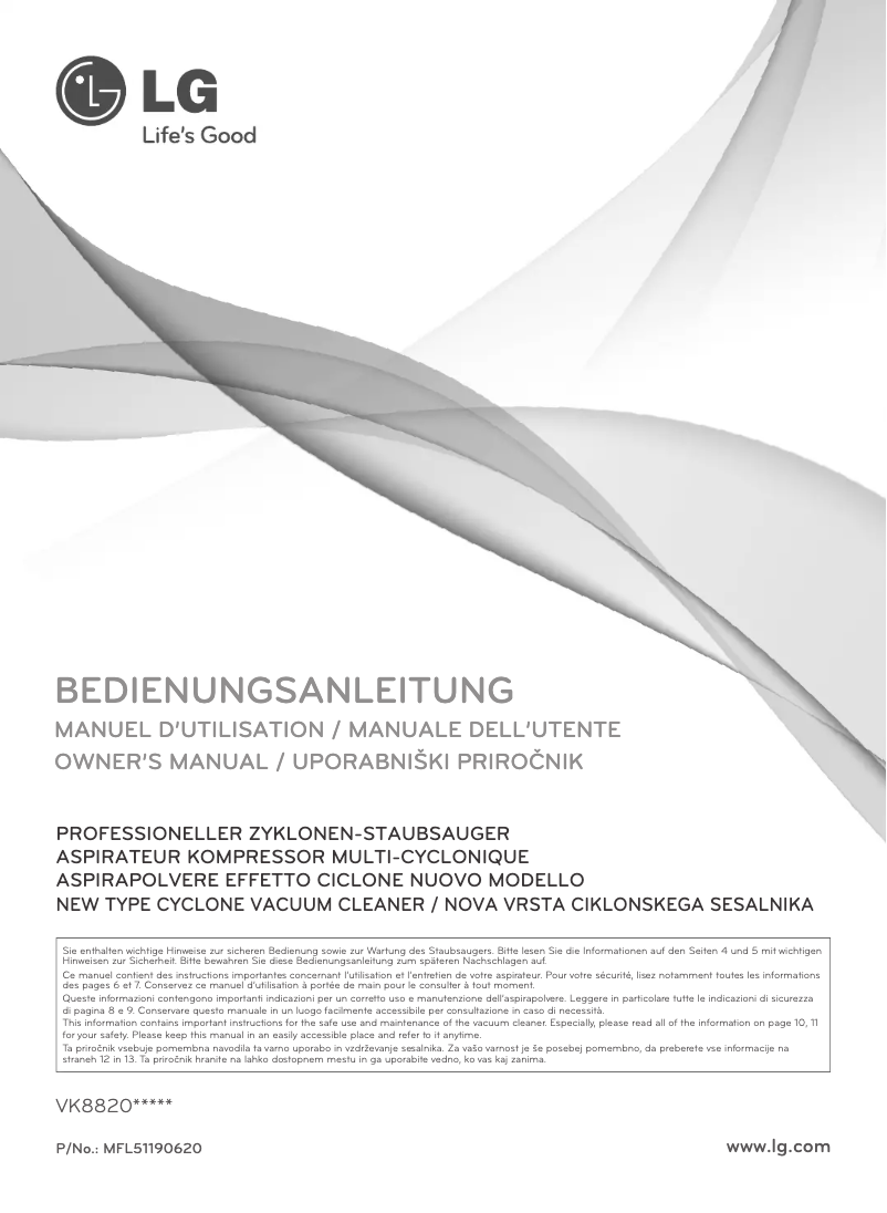 Página 1 del manual Manual de usuario LG VK8820NHAQ