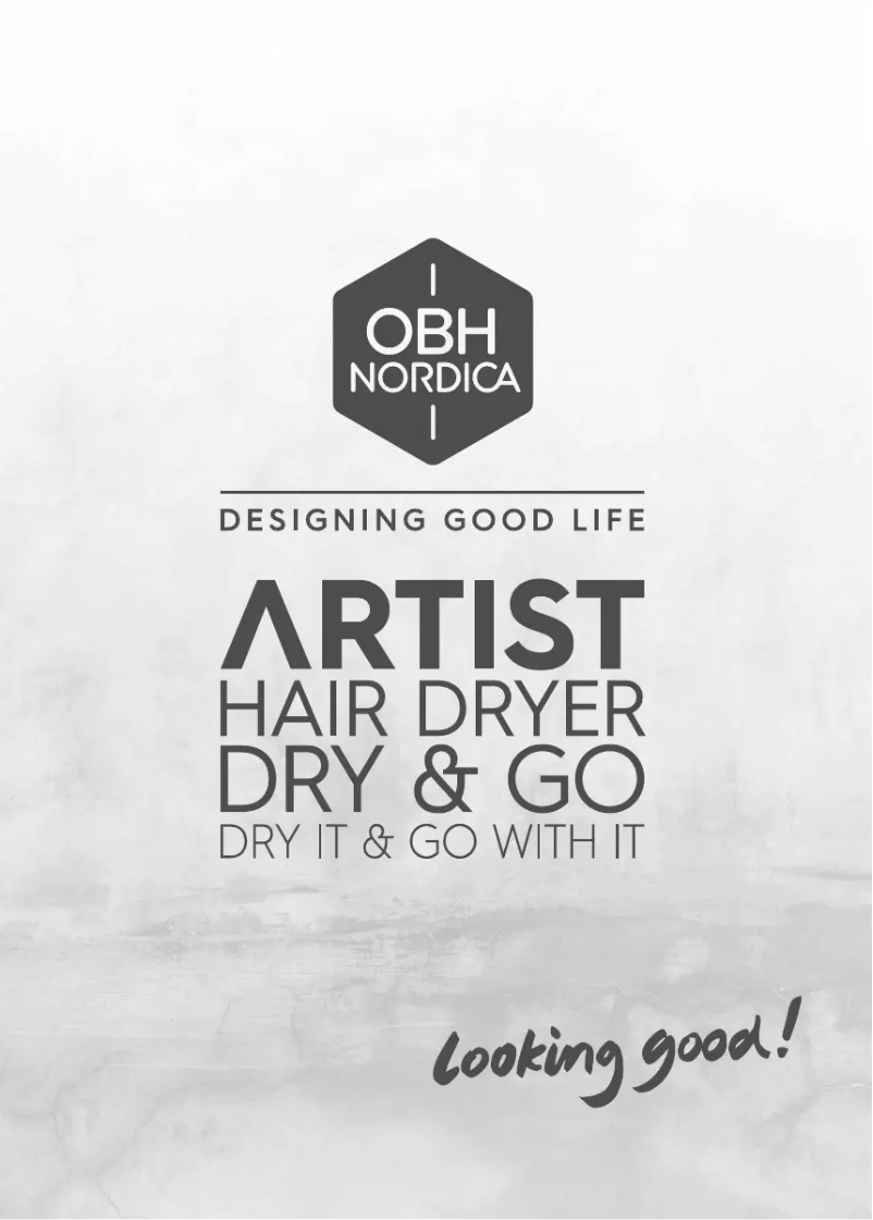 Page 1 de la notice Manuel utilisateur OBH Nordica Artist Dry & Go 5125