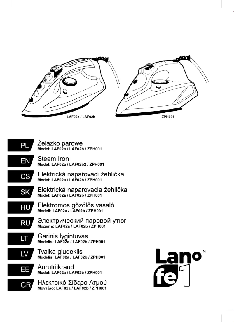 Image de la première page du manuel de l'appareil LAF02b