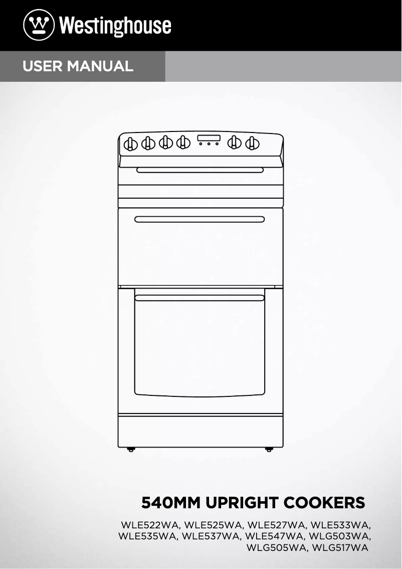 Page 1 de la notice Manuel utilisateur Westinghouse WLE525WA