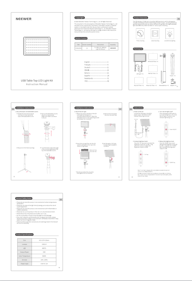 Image de la première page du manuel de l'appareil ZC-10S