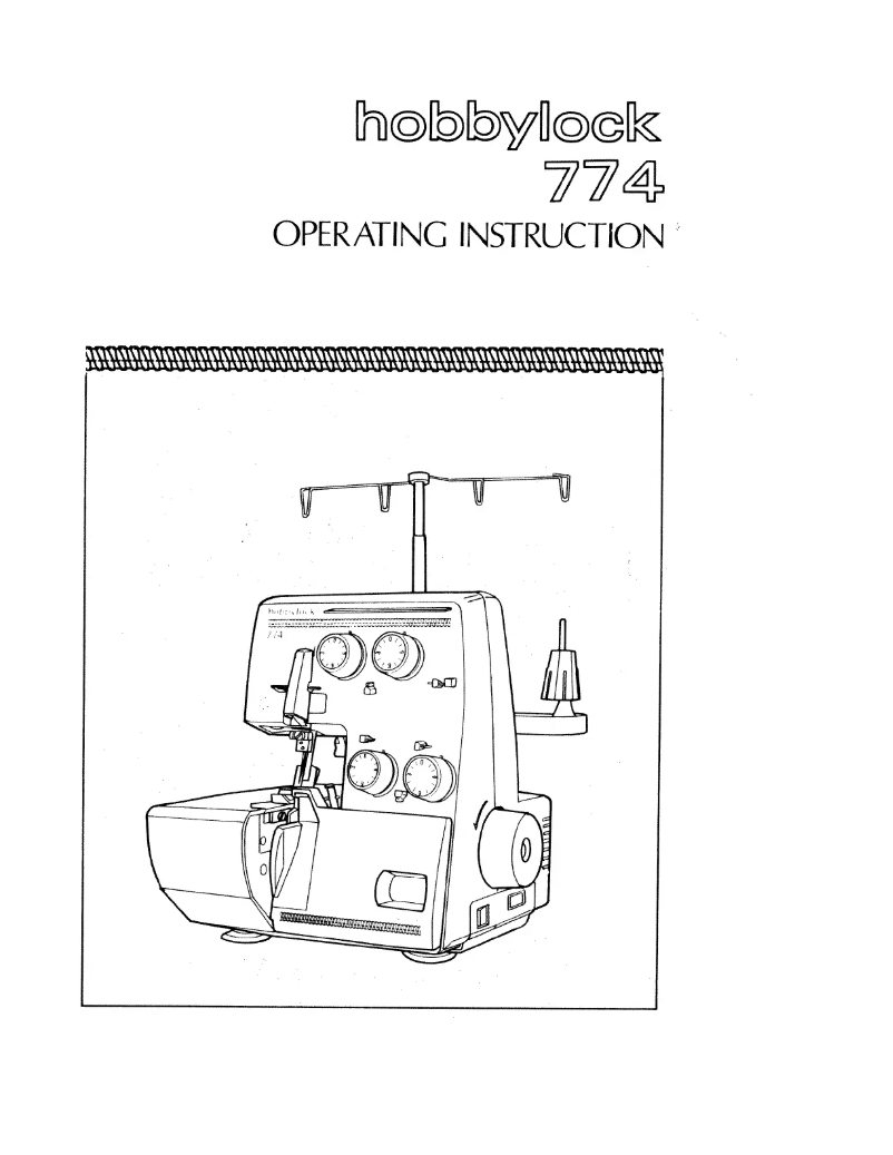 Image de la première page du manuel de l'appareil hobbylock 774