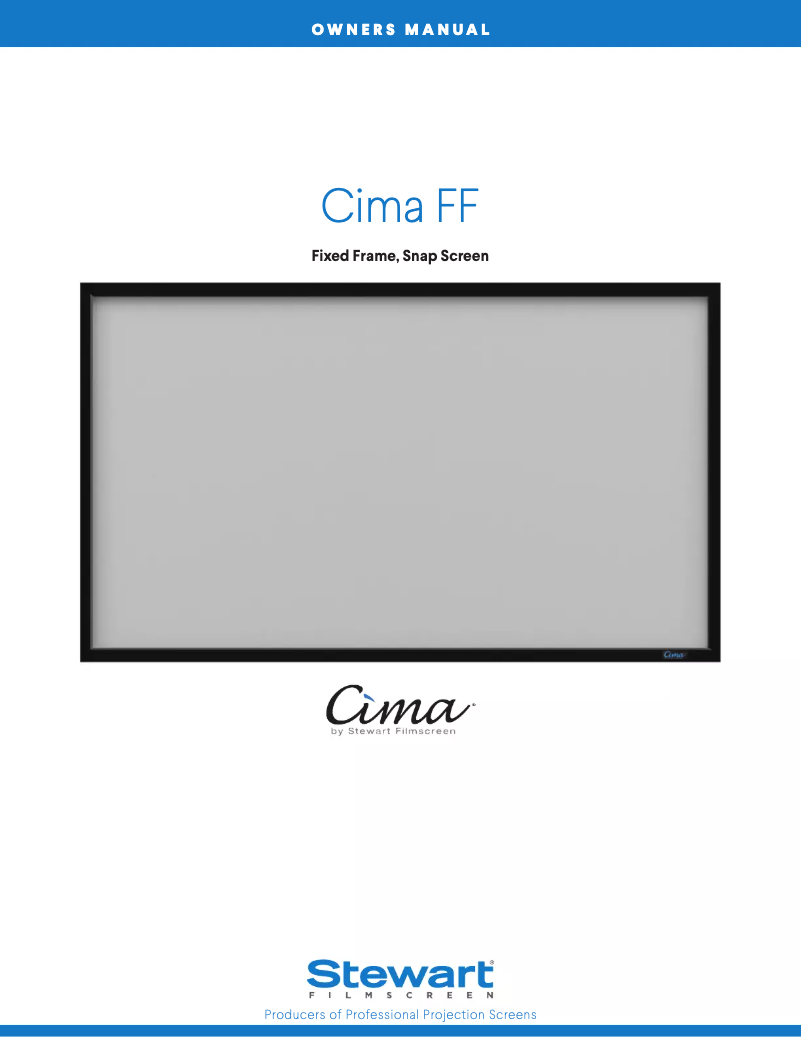Page 1 de la notice Manuel utilisateur Stewart Cima FF