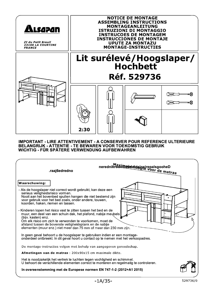Page 1 de la notice Manuel utilisateur Leen Bakker Levi