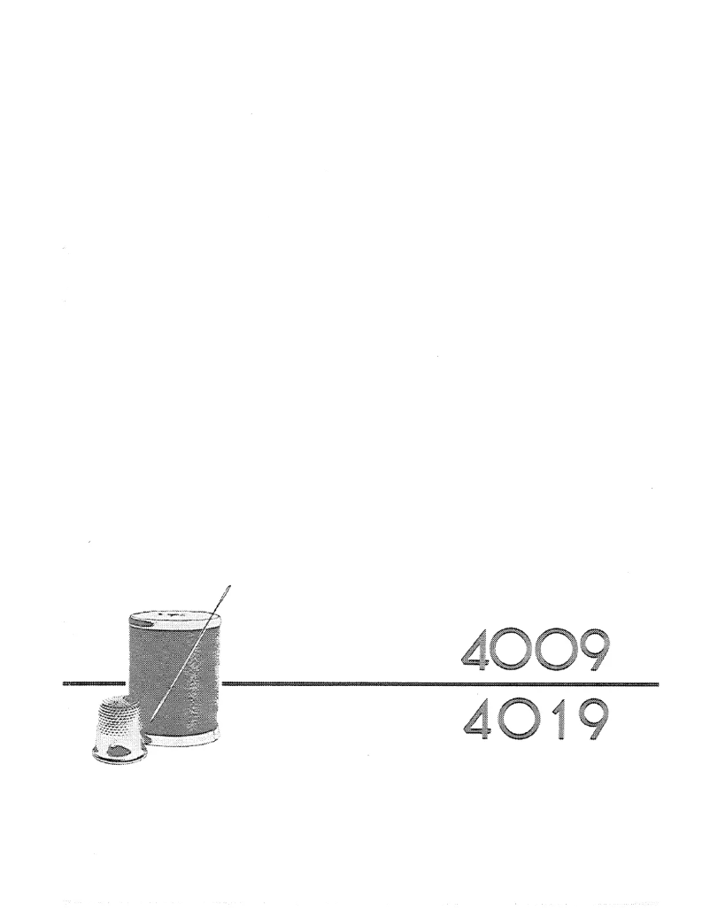 Page 1 de la notice Manuel utilisateur Singer 4019