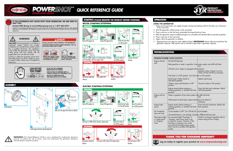 Page 1 de la notice Guide de démarrage rapide Simpson PowerShot SPG7085E