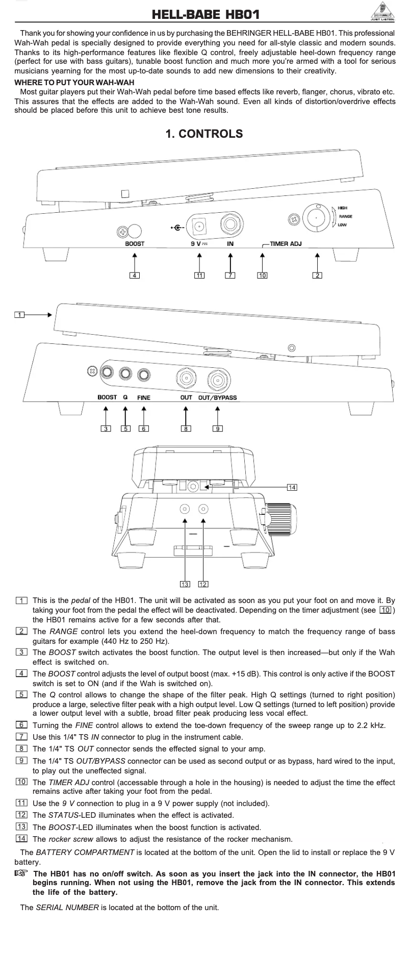 Imagen de la primera página del manual del dispositivo Hell Babe HB01